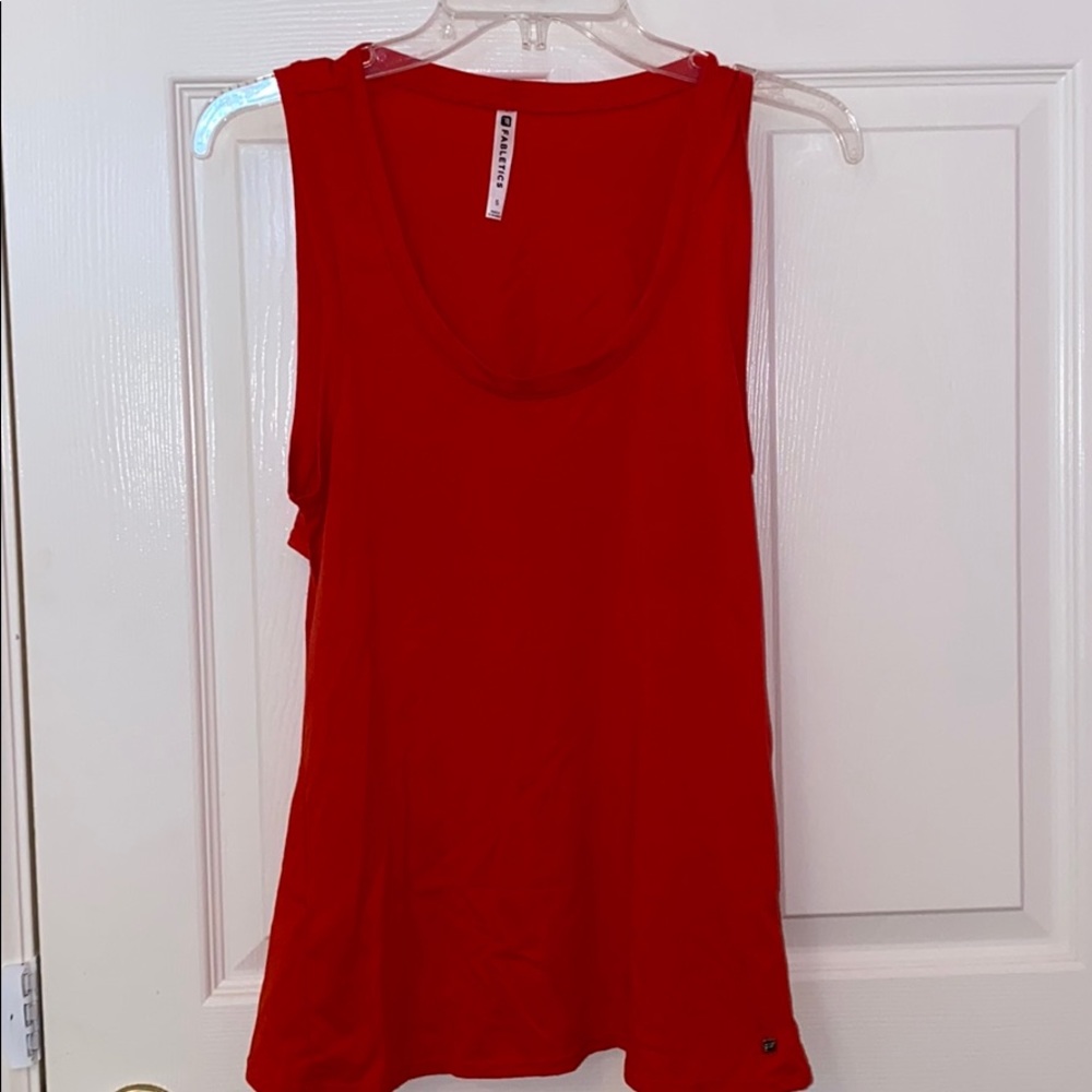 Red/orange workout top from Fabletics